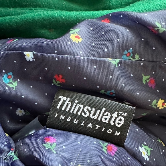 Vintage Thinsulate Green Wool Pea Coat with Toggles - Size Small - Picture 10 of 11